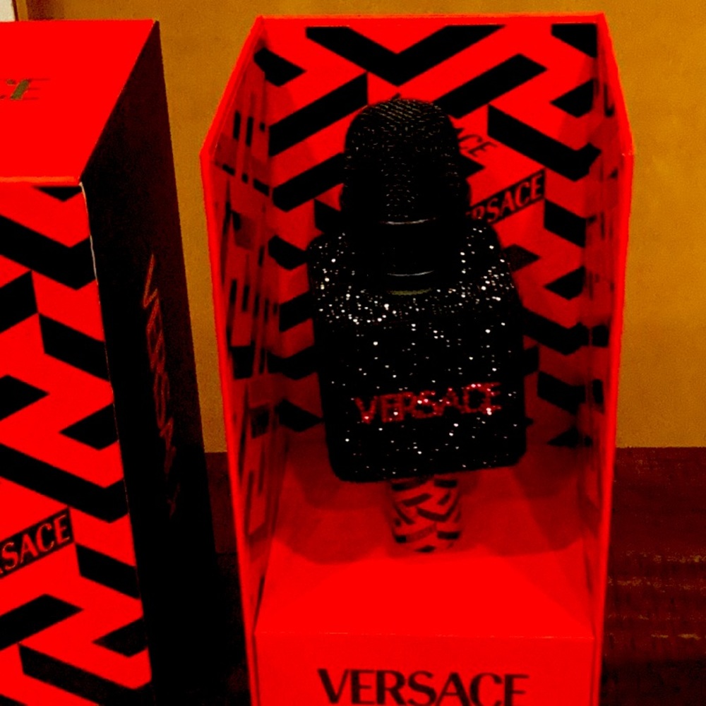 Versace Microphone 🎤 Authentic Crystal Encrusted, NIB buyers gift w purchases